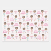 Black Ballerina Personalisiert Geschenkpapier Set (Vorderseite 2)