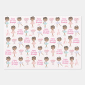 Black Ballerina Personalisiert Geschenkpapier Set (Vorderseite)