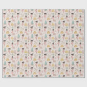 Black Ballerina Personalisiert Nutcracker Geschenkpapier (Flach)