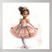 Black Ballerina, Pink Tutu, Pink Ivy Barrette Poster (Vorne)