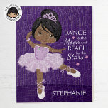 Black Ballerina Puzzle<br><div class="desc">Personalisieren Sie das multikulturelle Ballerina-Puzzle. Bitte Karo mehr von meinen personalisierten Ballerina Geschenken.</div>