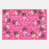 Black Ballerina Wrapping Paper Sheets Geschenkpapier Set (Vorderseite)