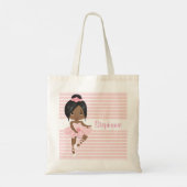 Black Ballerina Zwei-Seiten-Tote-Tasche Tragetasche (Rückseite)