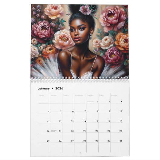 Black Ballerinas Ballet Art Calendar Kalender (Jan 2026)