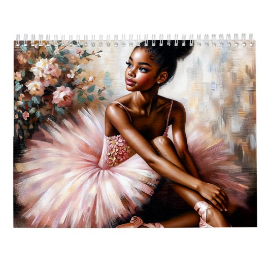 Black Ballerinas Ballet Art Calendar Kalender (Rückseite)