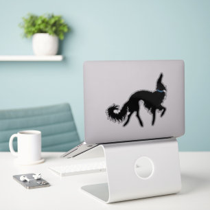 Black Ballet Borzoi Transparenter Vinyl Sticker