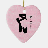 Black Ballet Shoes En Pointe Keramik Ornament (Rechts)