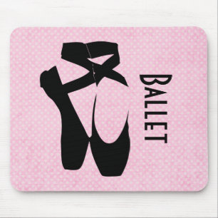 Black Ballet Shoes En Pointe Mousepad