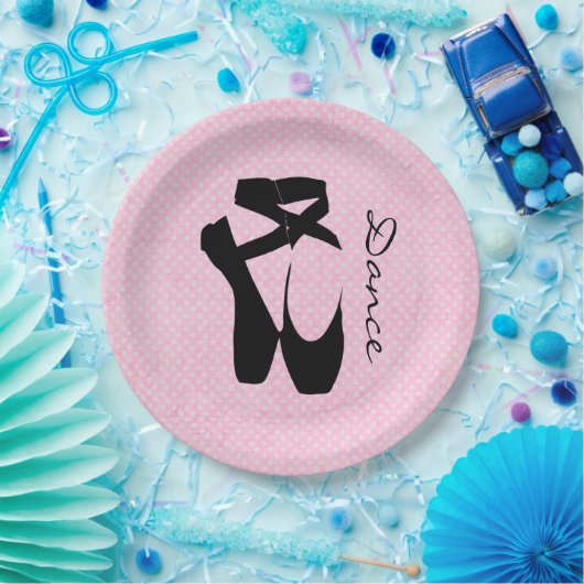Black Ballet Shoes En Pointe Pappteller (Party)