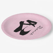 Black Ballet Shoes En Pointe Pappteller (Schrägansicht)