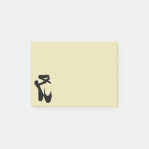 Black Ballet Shoes En Pointe Post-it Klebezettel