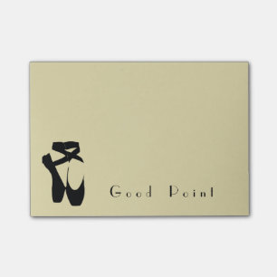 Black Ballet Shoes En Pointe Post-it Klebezettel
