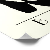 Black Ballet Shoes En Pointe Poster (Ecke)