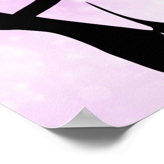 Black Ballet Shoes En Pointe Poster (Ecke)