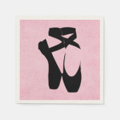 Black Ballet Shoes En Pointe Serviette (Vorderseite)