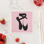 Black Ballet Shoes En Pointe Serviette (Beispiel)