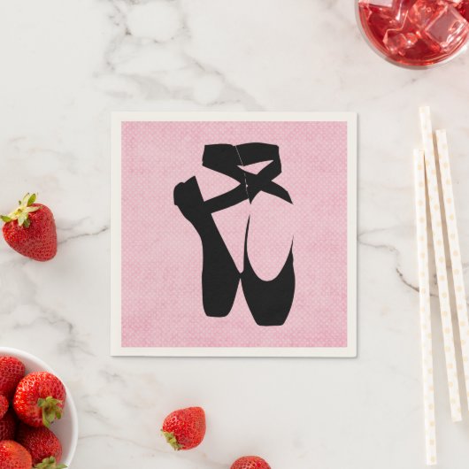 Black Ballet Shoes En Pointe Serviette (Beispiel)