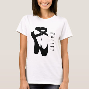 Black Ballet Shoes En Pointe T-Shirt
