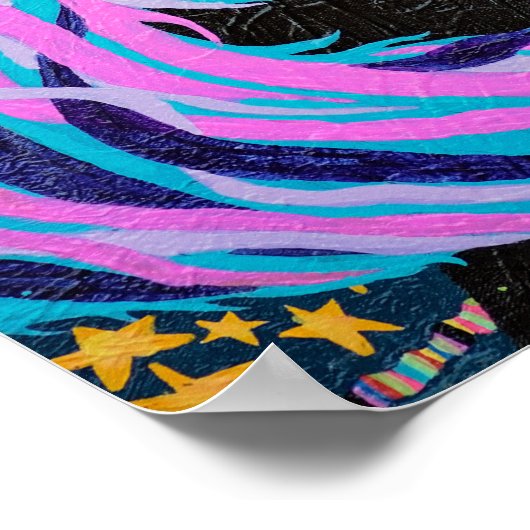 Black Balloon Print Poster (Ecke)