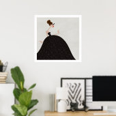 Black Ballroom Mittwoch Party Dress Poster (Heimbüro)