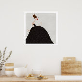 Black Ballroom Mittwoch Party Dress Poster (Küche)