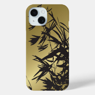 Black Bamboo Blätter auf Gold Moderne Minimalistis Case-Mate iPhone Hülle