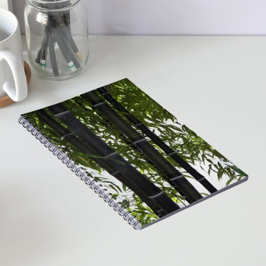 Black Bamboo Pflanze floral Notizblock