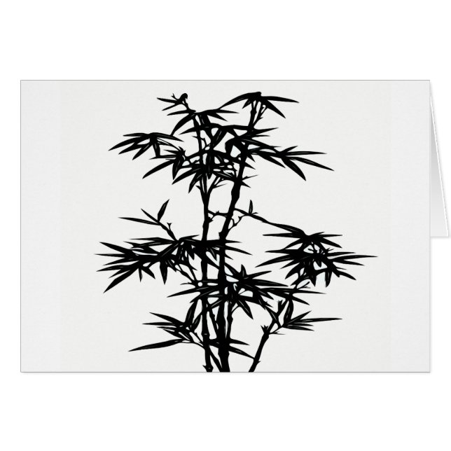 Black Bamboo Silhouette (Vorderseite (Horizontal))