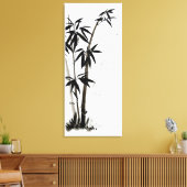 Black Bamboo - Tinte Leinwanddruck (Insitu (Wohnzimmer))