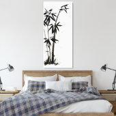Black Bamboo - Tinte Leinwanddruck (Insitu (Schlafzimmer))