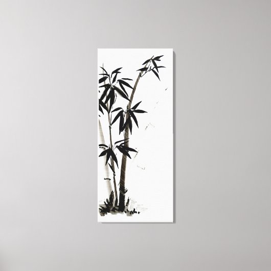 Black Bamboo - Tinte Leinwanddruck (Vorderseite)