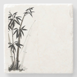 Black Bamboo - Tinte Steinuntersetzer