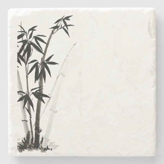 Black Bamboo - Tinte Steinuntersetzer (Vorderseite)