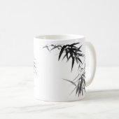 Black Bamboo Twig Kaffeetasse (VorderseiteRechts)