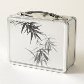 Black Bamboo Twig Metall Brotdose (Rückseite)