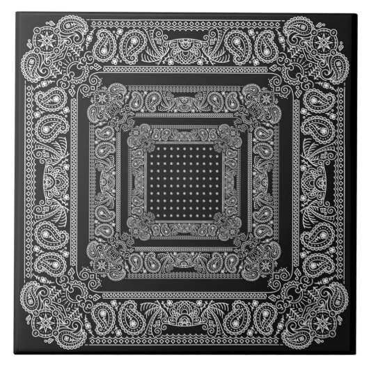 Black Bandanarama Two Bandana Fliese (Vorderseite)