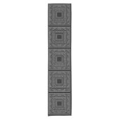 Black Bandanrama Boho Kurz Table Runner Kurzer Tischläufer (Vorderseite)
