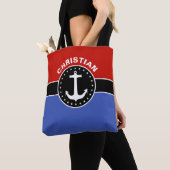 Black Banner & Blue Rectangle + Ihre Ideen Tasche (Von Nahem)