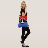 Black Banner & Blue Rectangle + Ihre Ideen Tasche (Am Model)