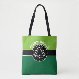 Black Banner & DARK GREEN Rectangle + Ihre Ideen Tasche
