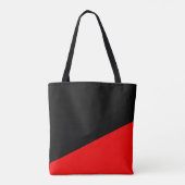 Black Banner & FIRE RED Rectangle + Ihre Ideen Tasche (Rückseite)