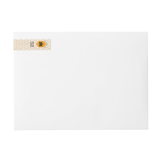 Black Banner Gold Honey Jar Tamper Proof Lid Label (Vorderseite)