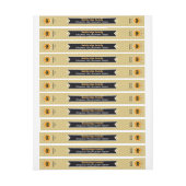 Black Banner Golden Honey Jar Lid Security Label (Bogen)