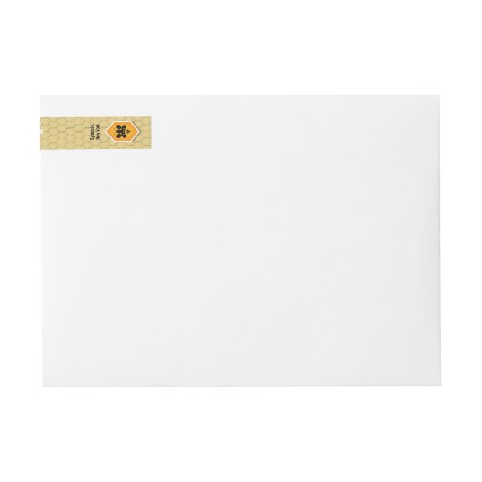 Black Banner Golden Honey Jar Lid Security Label (Vorderseite)