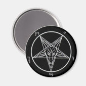 Black Baphomet Large Magnet (Vorderseite/Rückseite)