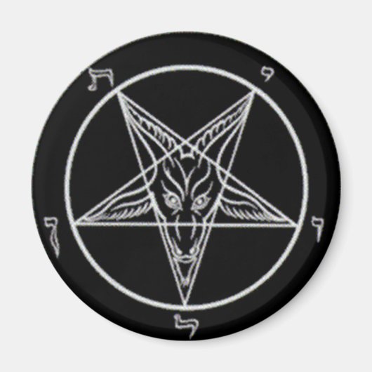 Black Baphomet Large Magnet (Vorne)