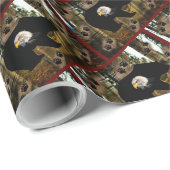Black Bar Bald Eagle Wilderness Geschenkpapier (Rolleneckpunkt)