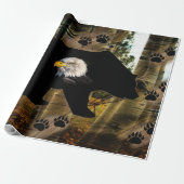 Black Bar Bald Eagle Wilderness Geschenkpapier (Ungerollt)