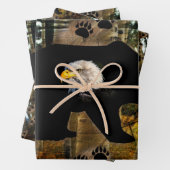 Black Bar Bald Eagle Wilderness Geschenkpapier Set (Beispiel)