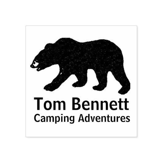 Black Bar Camping Adventures Gummistempel (Prägung)